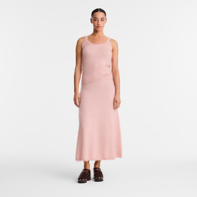 Midi skirt , Pink Tea - Knit