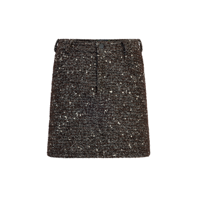 Skirt , Mocha - Tweed