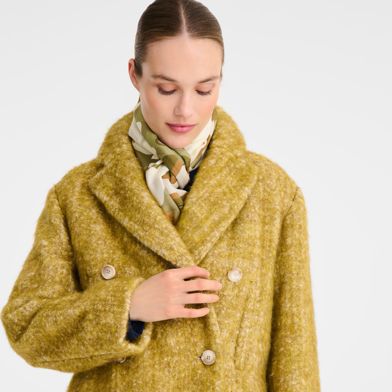 Pea coat , Almond Green - Wool broadcloth  - View 3 of  3