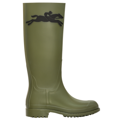Cheval Longchamp Flat boots , Khaki - PVC
