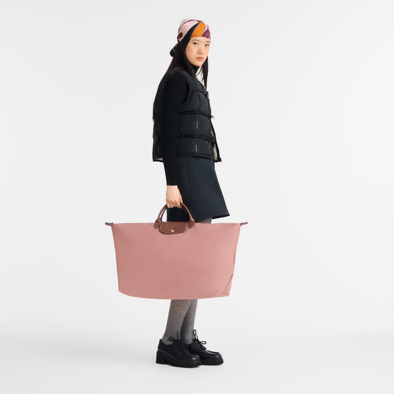 Le Pliage Original XL Travel bag , Pink Tea - Recycled canvas  - View 2 of  7