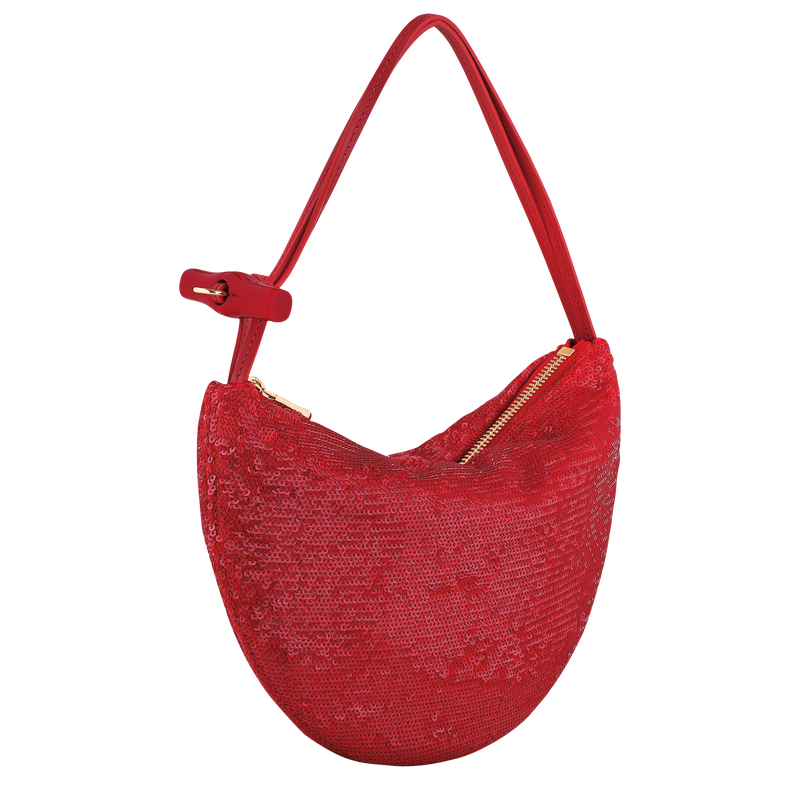 Le Roseau Clutch , Red - Canvas  - View 3 of  6