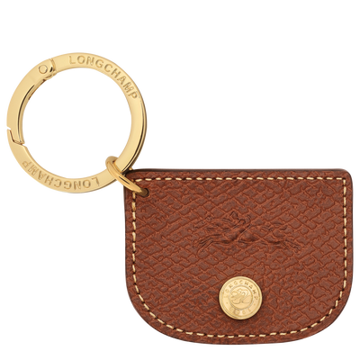 &Eacute;pure Key ring , Brown - Leather