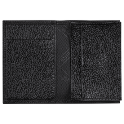 Le Foulonn&eacute; Card holder , Black - Leather