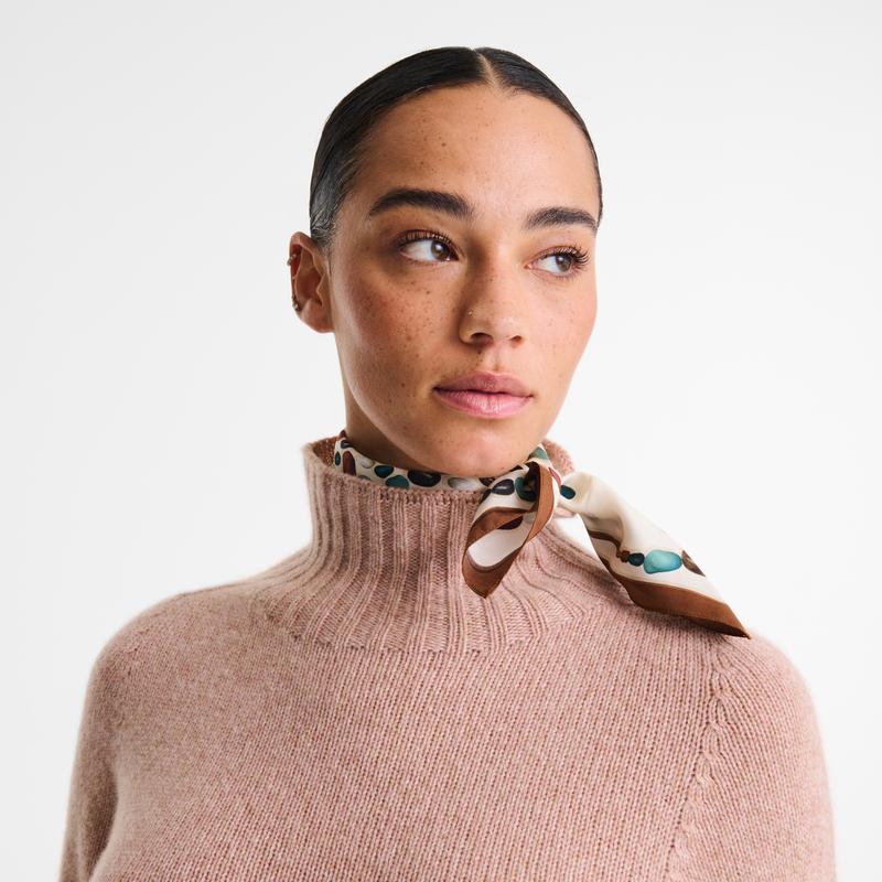 Perles de Paris Silk scarf 50 , Cashew - Silk  - View 2 of  2