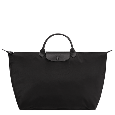 Le Pliage One L Travel bag , Black - Recycled canvas