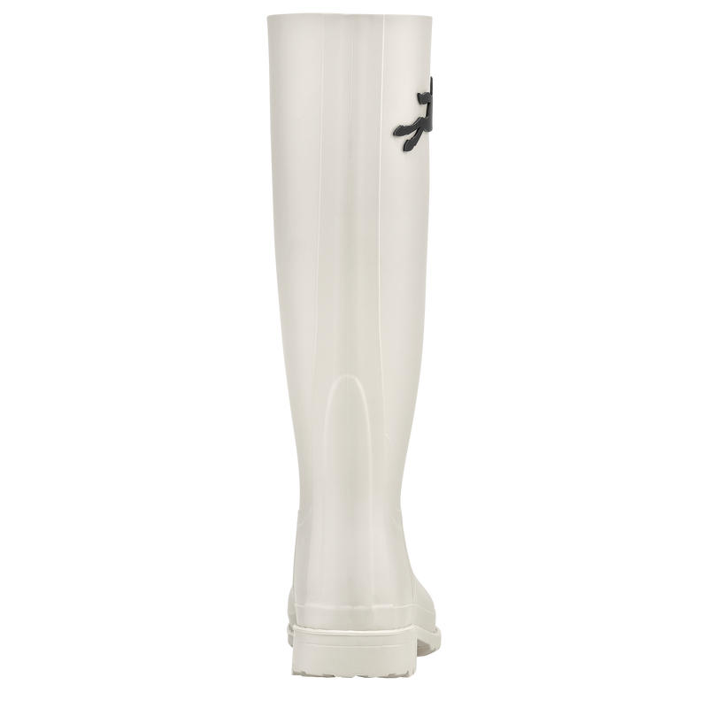 Cheval Longchamp Flat boots , Ivory - PVC  - View 3 of  4