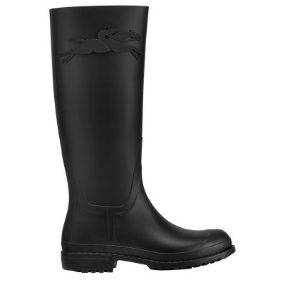 Flat boots, Black