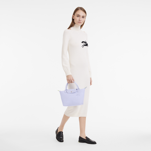 Le Pliage Green S Handbag Sky Blue Recycled canvas Longchamp TH