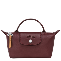 Le Pliage City Pouch with handle , Plum - Canvas