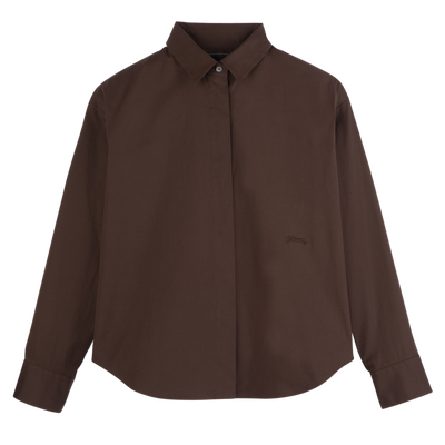 Shirt , Ebony - Cotton poplin