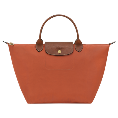 Le Pliage Original M Handbag , Brick - Recycled canvas
