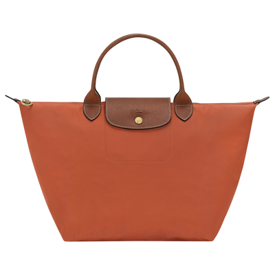 Le Pliage Original M Handbag , Brick - Recycled canvas