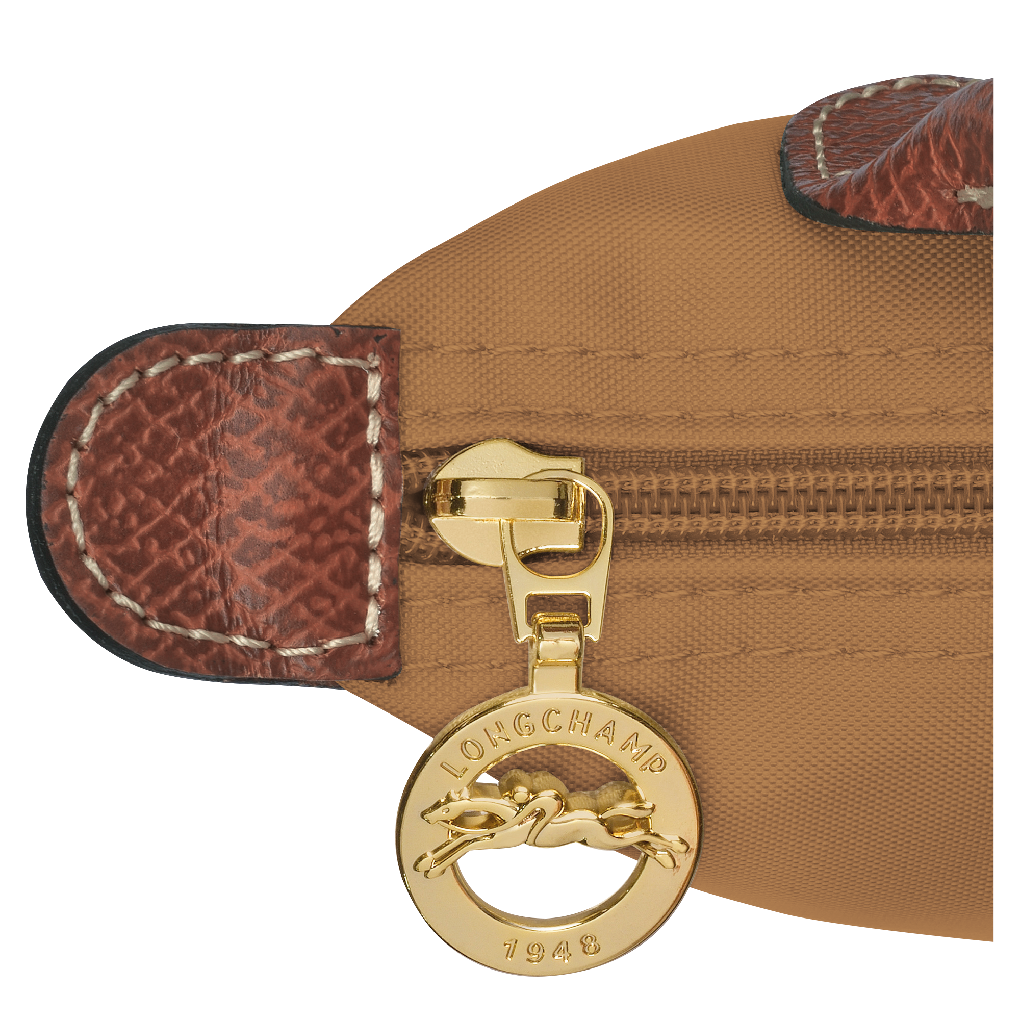 Pouch with handle, Fawn - View 6 of 
        6 - zoom in Le Pliage Original Pouch with handle, Fawn