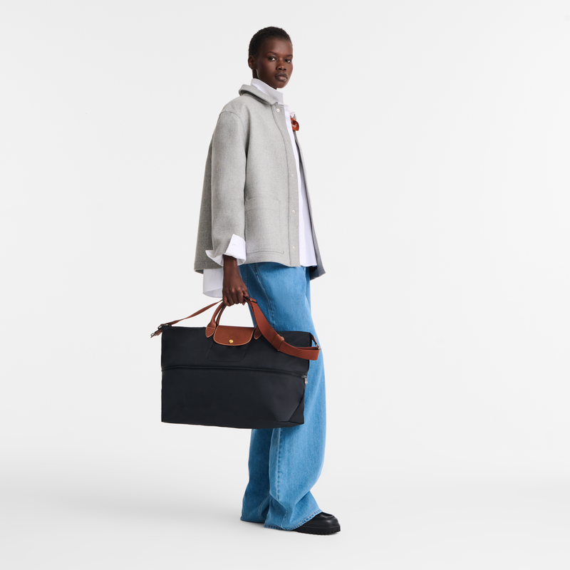Le Pliage Original Extensible travel bag , Black - Recycled canvas  - View 7 of  7