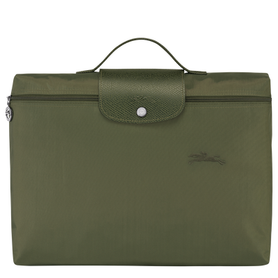 Le Pliage Green S Briefcase , Forest - Recycled canvas