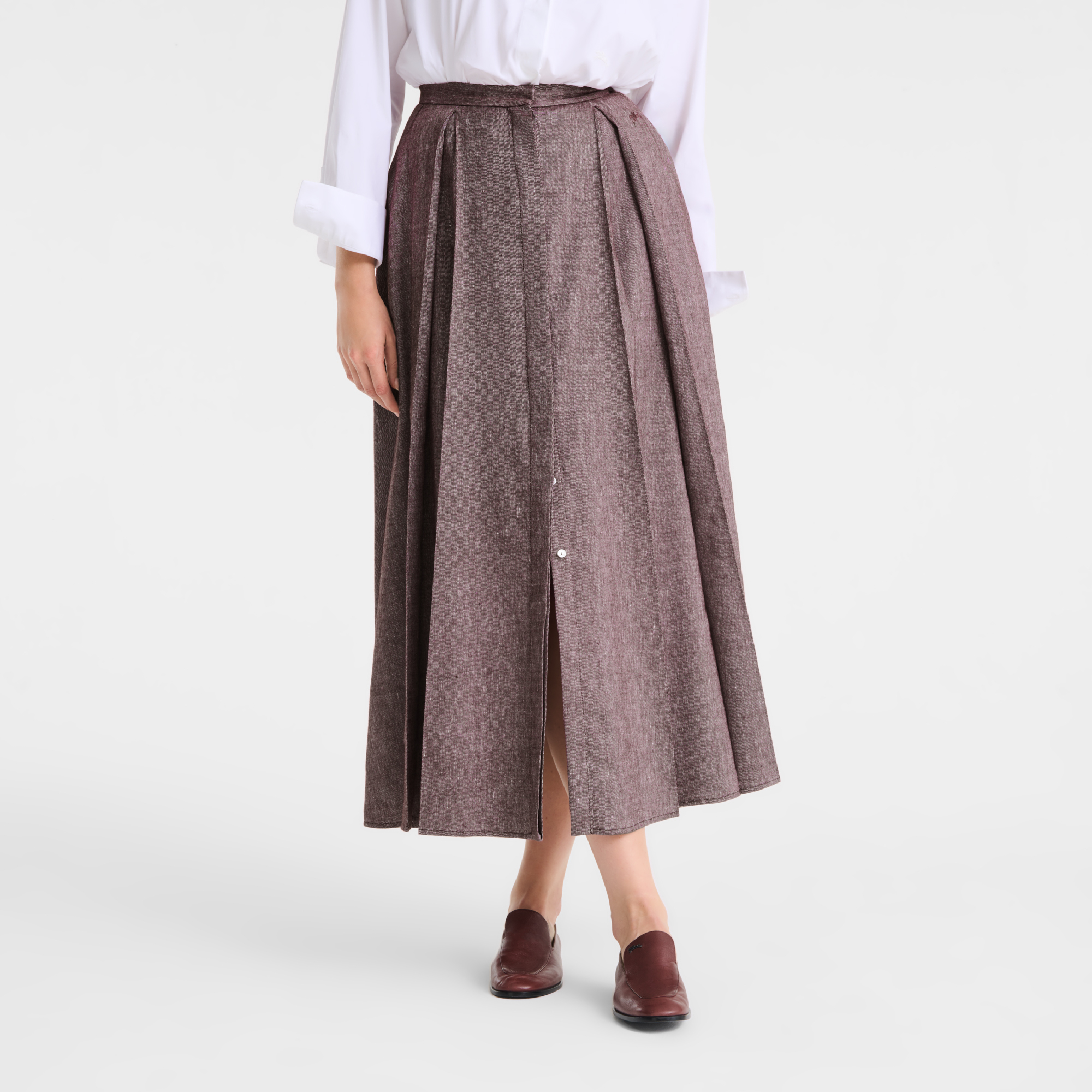 null Midi skirt, Burgundy