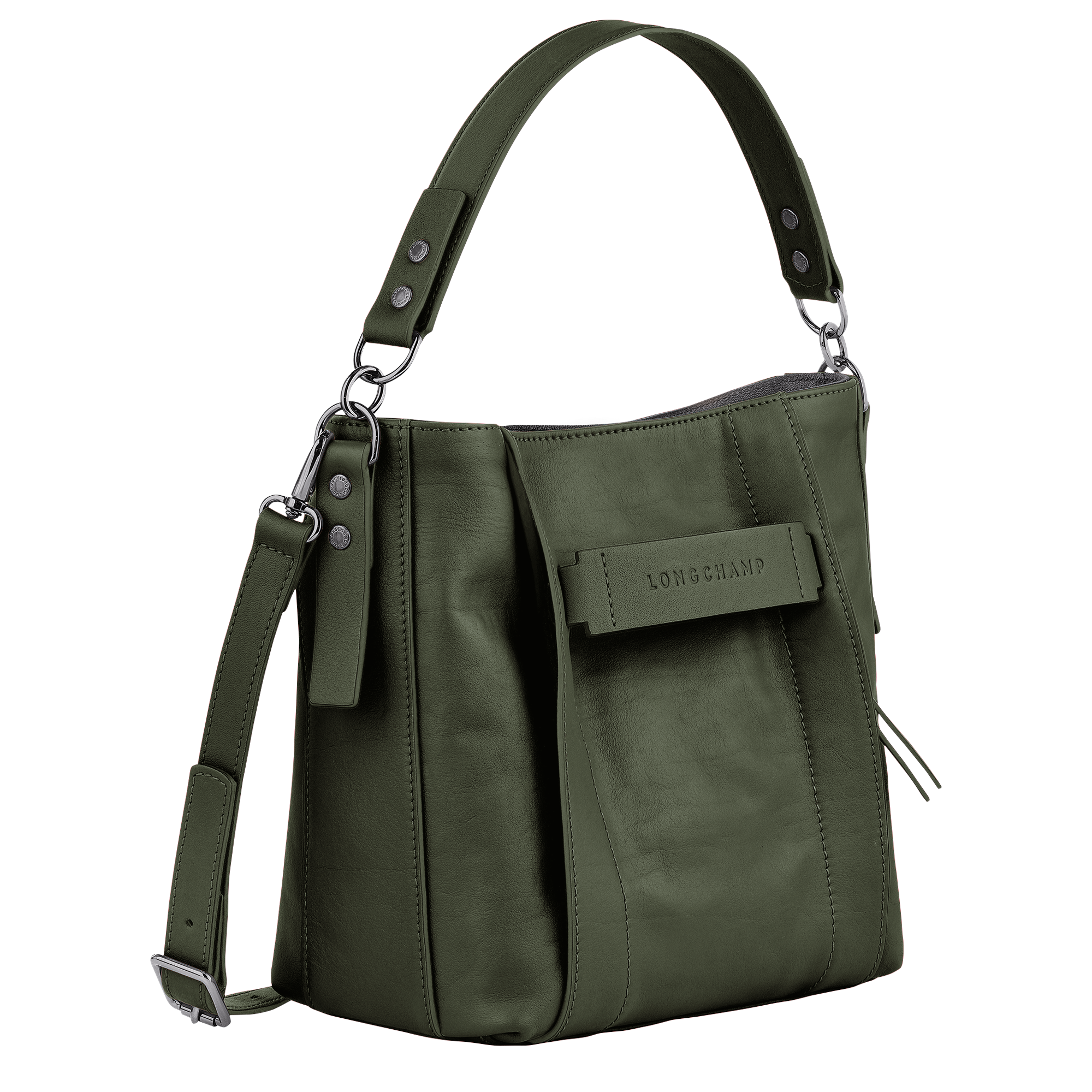 Crossbody bag S, Khaki - View 3 of
6 - zoom in Longchamp 3D Crossbody bag S, Khaki