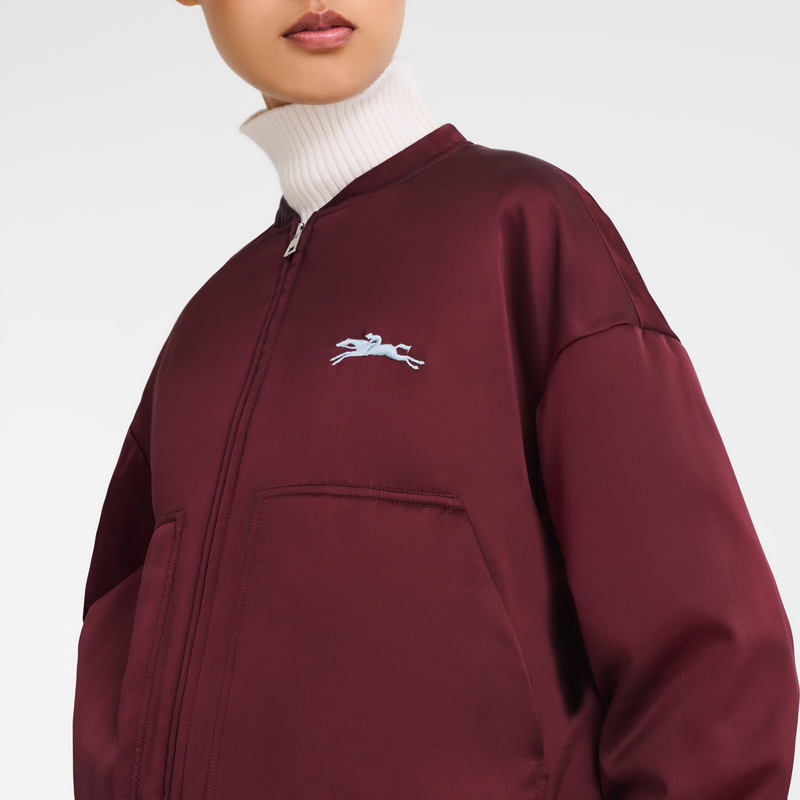 Jacket , Burgundy - Satin  - View 5 of  5