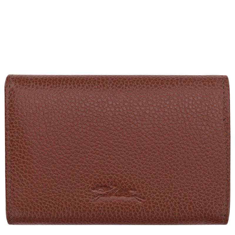 Le Foulonn&eacute; Compact wallet , Coffee - Leather  - View 2 of  3