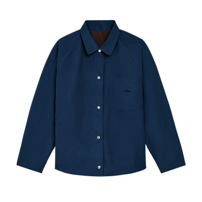 Padded blouson , Mocha/Navy - Techno taffeta