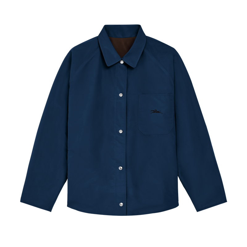 Padded blouson , Mocha/Navy - Techno taffeta  - View 1 of  8