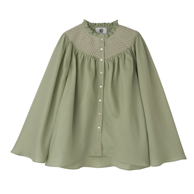 Blouse , Vervain - Smocked veil