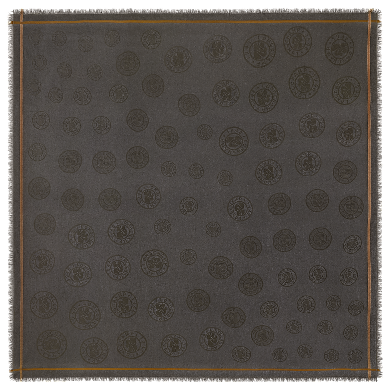 La M&eacute;daille Longchamp Stole , Mocha - Cotton blend  - View 1 of  2
