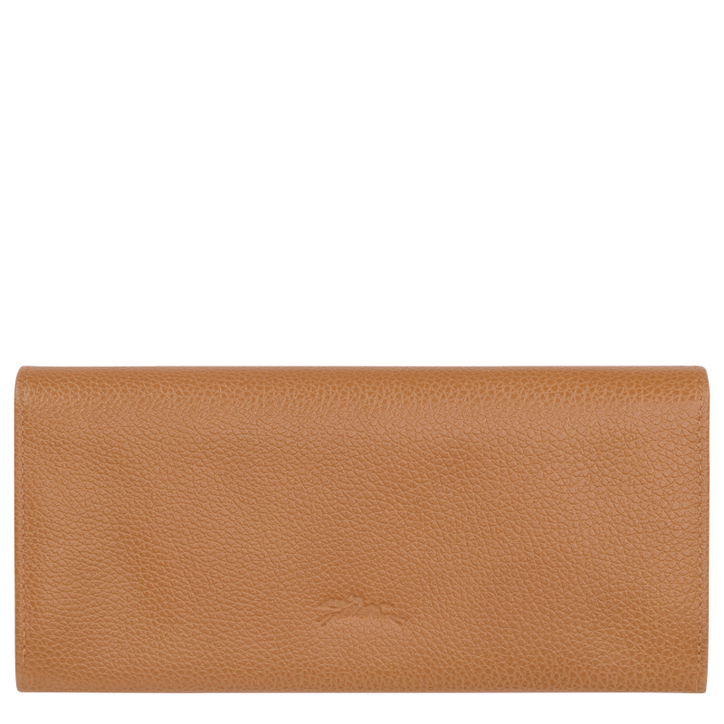 Le Foulonn&eacute; Long continental wallet , Pecan - Leather  - View 2 of  3