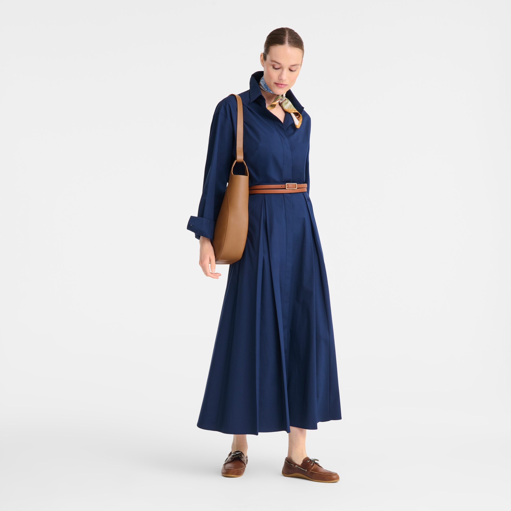 Le Foulonn&eacute; Hobo bag L, Pecan