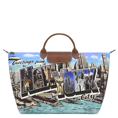 S Travel bag Longchamp X Jeremy Scott , Brown - Canvas