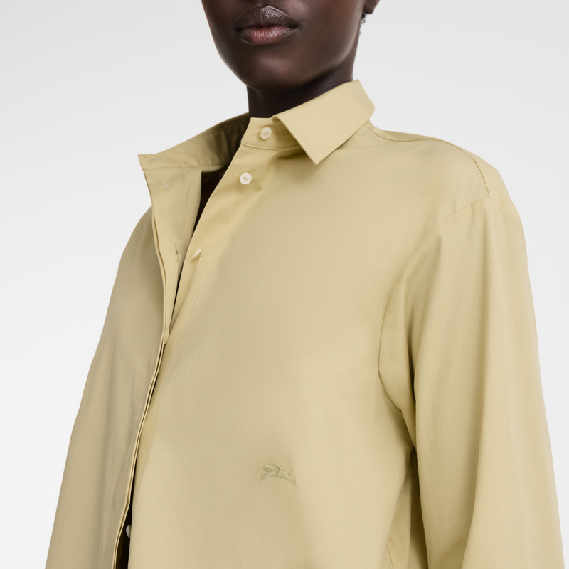 Shirt , Pistachio - Cotton poplin  - View 5 of  5