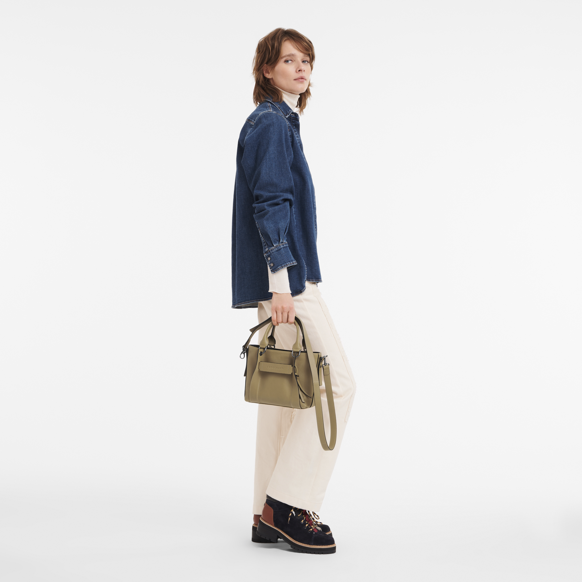 Handbag S, Tobacco - View 2 of 
        4 - zoom in Longchamp 3D Handbag S, Tobacco