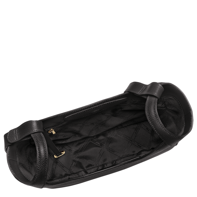 Le Foulonn&eacute; L Hobo bag , Black - Leather  - View 5 of  6