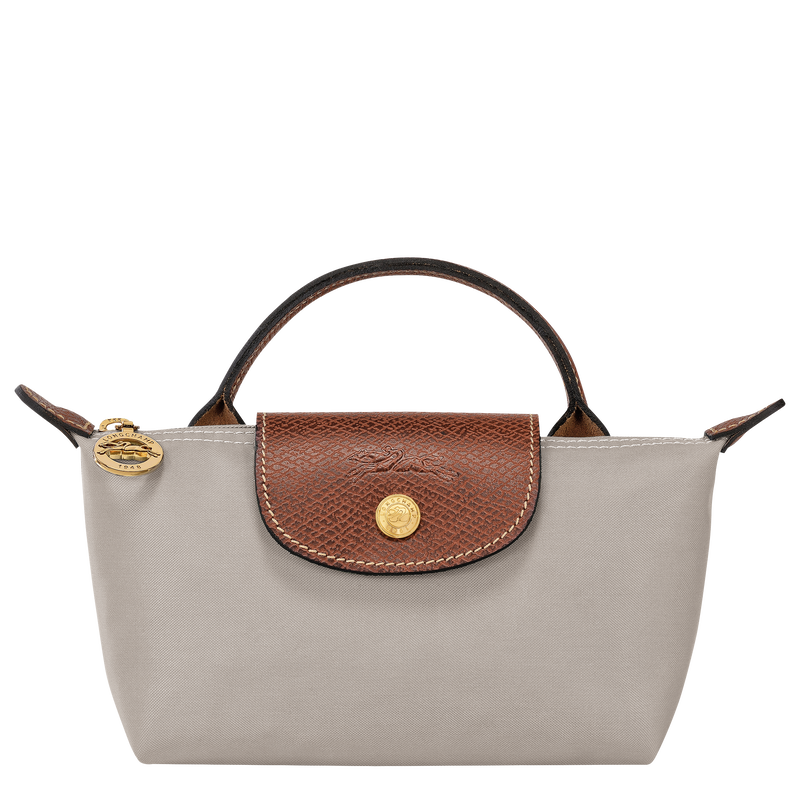 Le Pliage Original Pouch with handle , Pebble - Recycled canvas  - View 1 of  6
