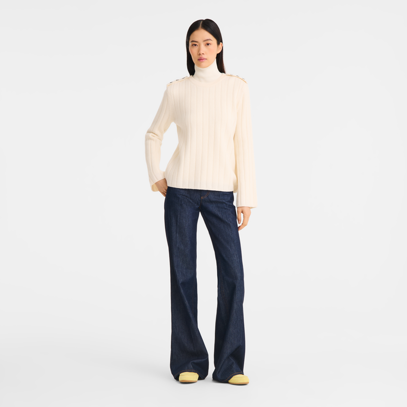 Sweater , Ecru - Knit  - View 2 of  5