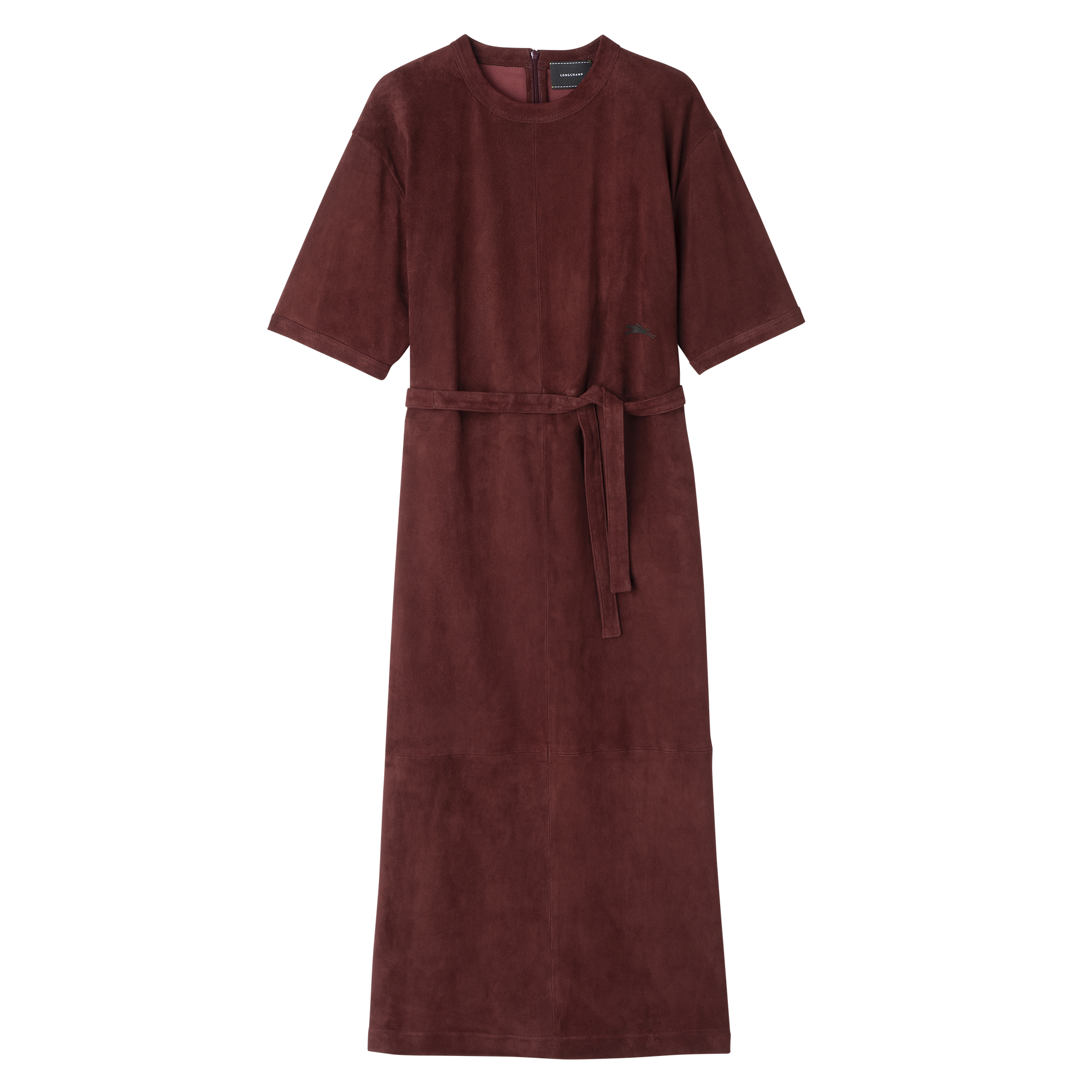 Leather long dress, Burgundy - View 1 of
6 - zoom in null Leather long dress, Burgundy
