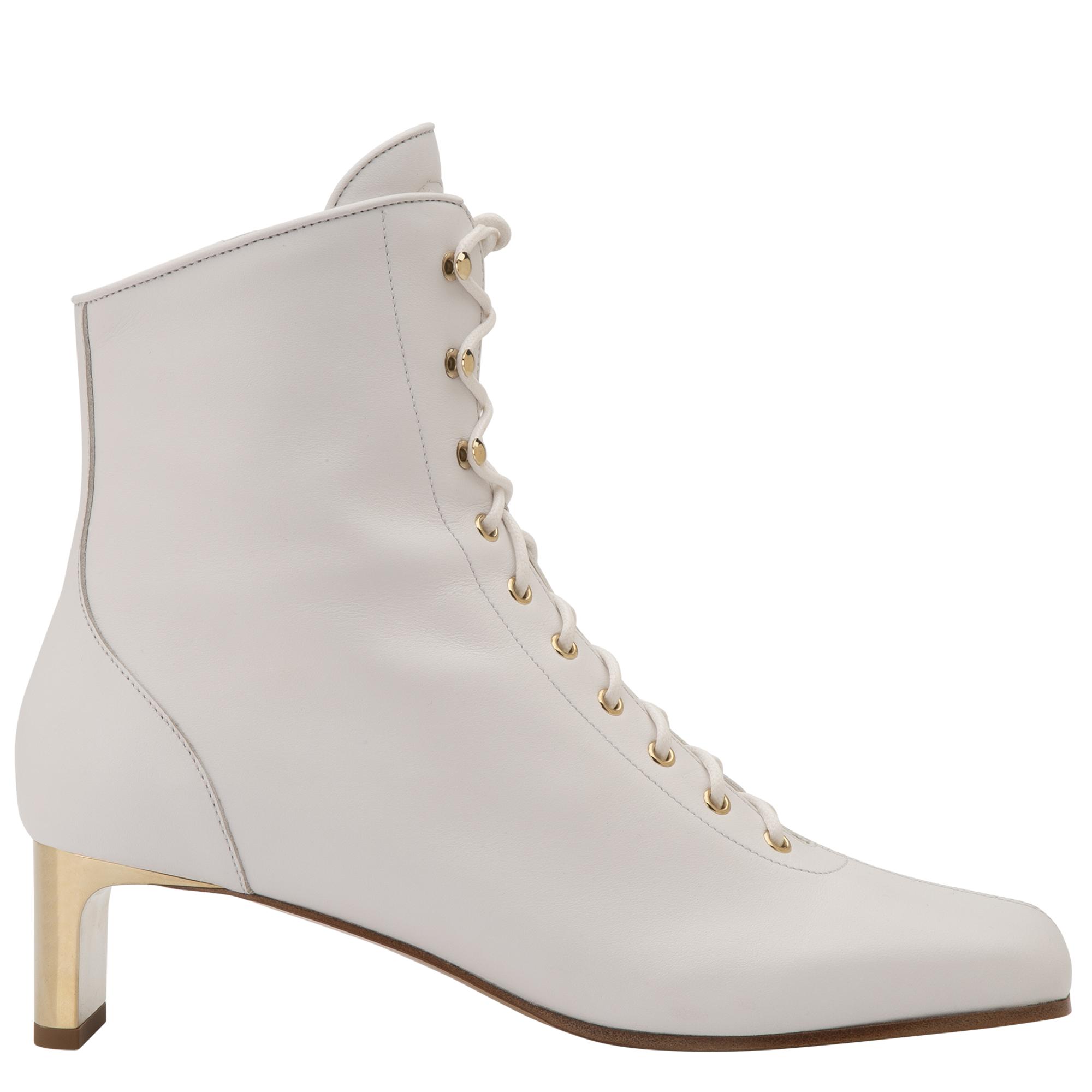 La Patineuse High heel low boots, White