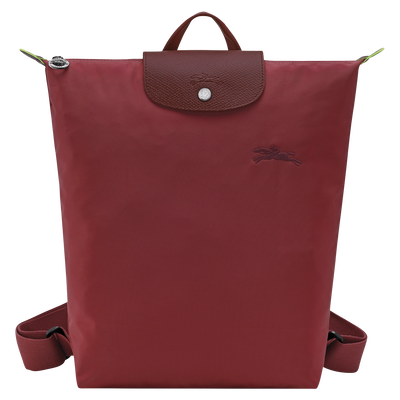Le Pliage Green M Backpack , Pomegranate - Recycled canvas