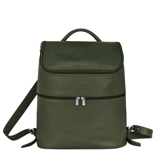 Le Foulonné Backpack , Khaki - Leather - View 1 of  3