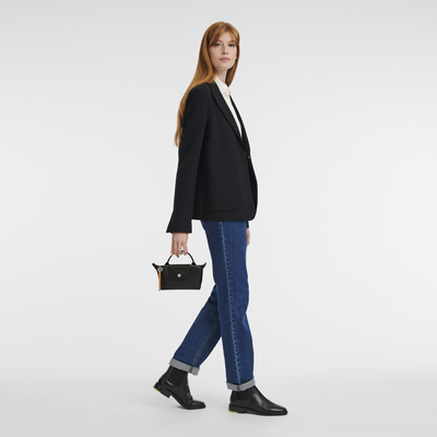 Le Pliage City Pouch with handle, Black