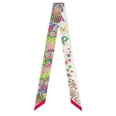 Collier de fleurs Bandeau , Magenta - Silk