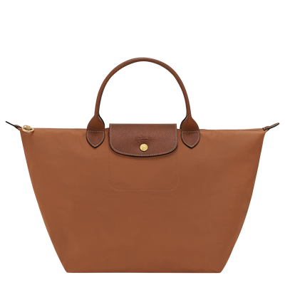 Le Pliage Original M Handbag , Cognac - Recycled canvas