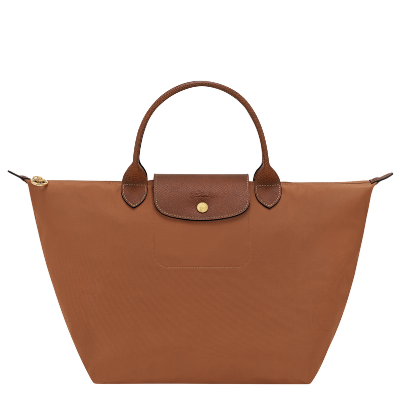 Le Pliage Original M Handbag , Cognac - Recycled canvas  - View 1 of  7