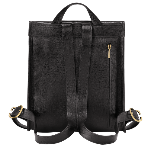 Le Foulonné Backpack Black - Leather | Longchamp TH