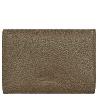 Le Foulonn&eacute; Compact wallet , Caper - Leather