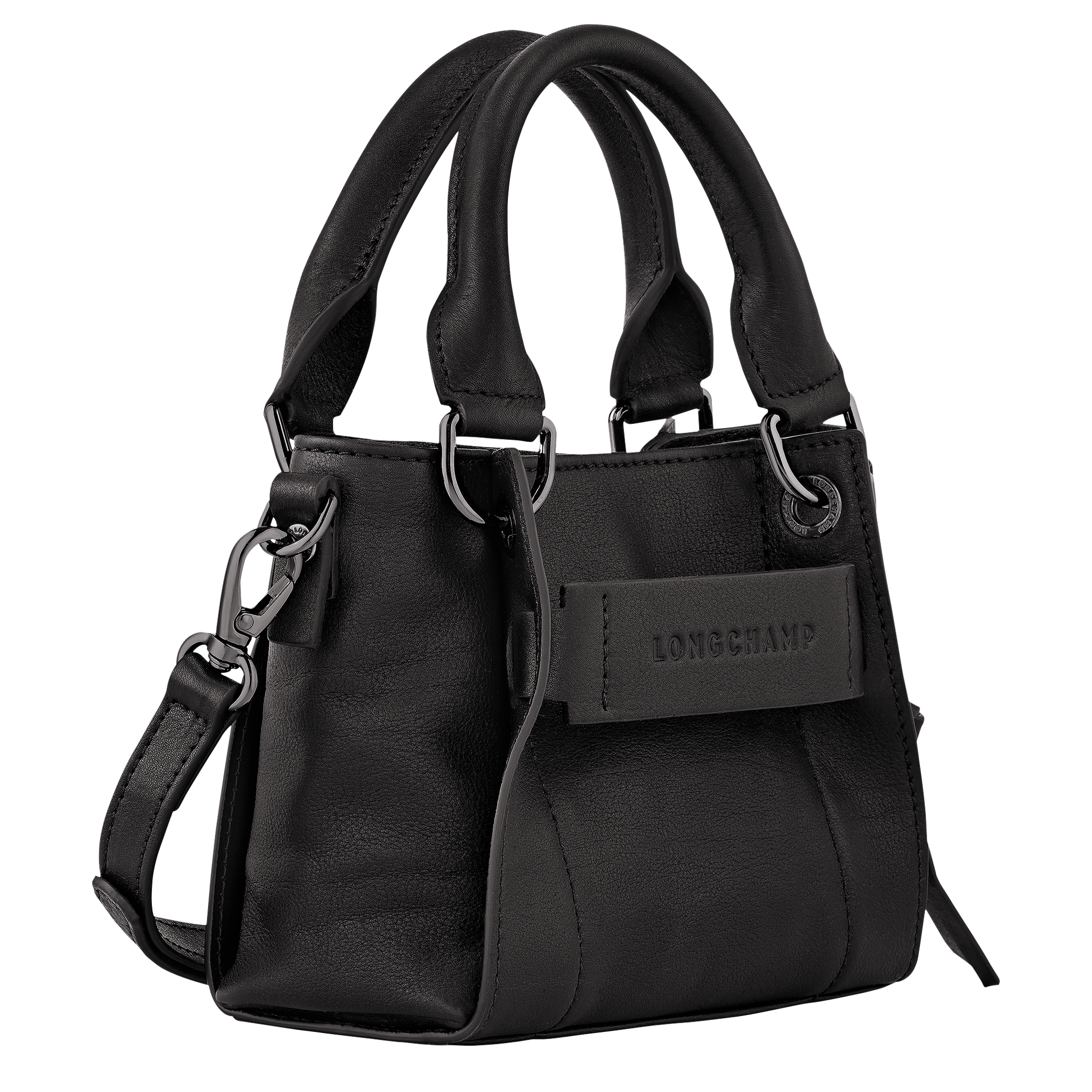 Handbag XS, Black - View 3 of 
        6 - zoom in Longchamp 3D Handbag XS, Black