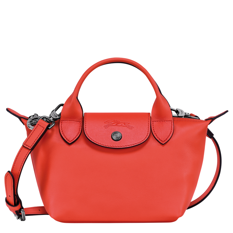 Long champ shop bag leather