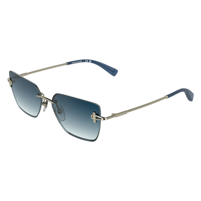 null Sunglasses, Gold/Blue