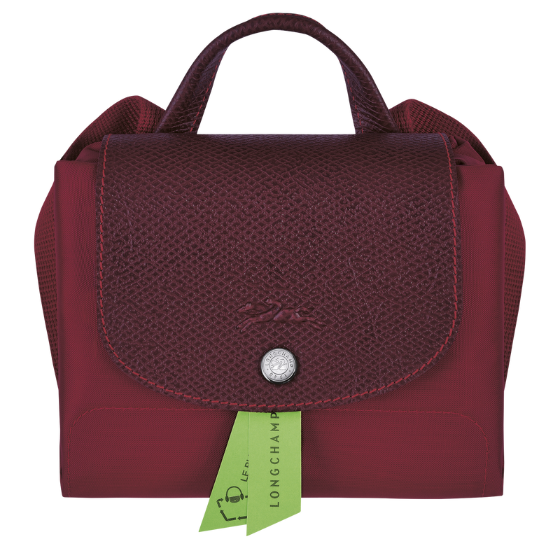 Le Pliage Green M Backpack Red Recycled canvas Longchamp TH